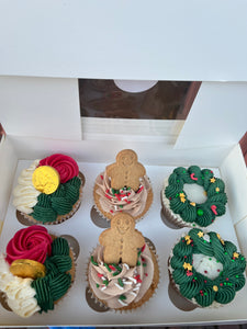 Christmas Cupcakes x 6